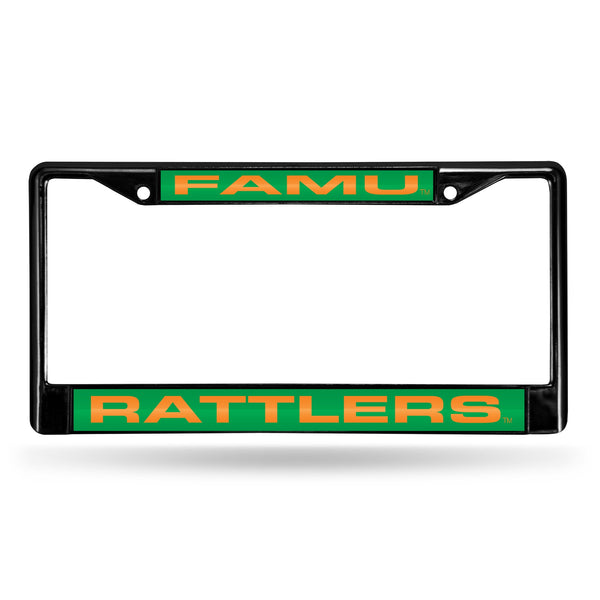 Wholesale Florida A&M Rattlers Black Laser Chrome 12 x 6 License Plate Frame