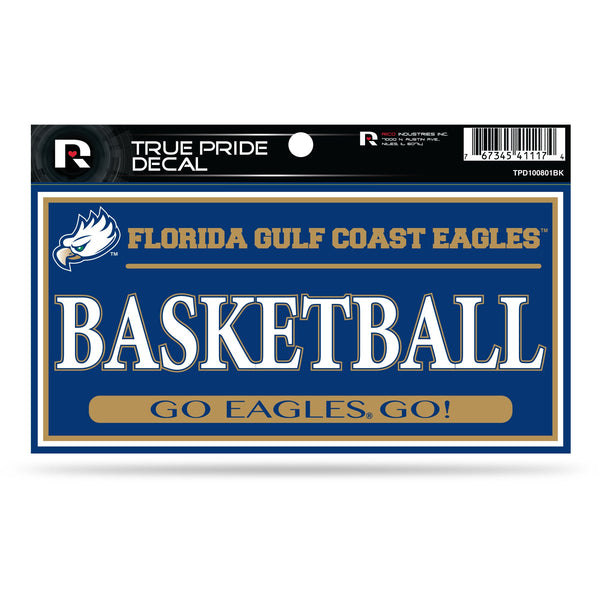 Wholesale Florida Gulf Coast University 3" X 6" True Pride Decal - Basketball