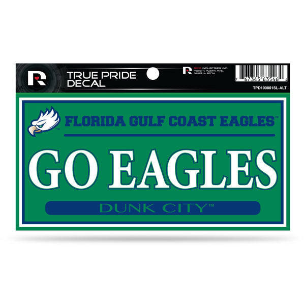 Wholesale Florida Gulf Coast University 3" X 6" True Pride Decal - Slogan (Alternate)