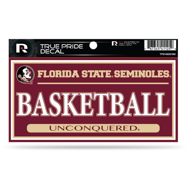 Wholesale Florida State 3" X 6" True Pride Decal - Basketball