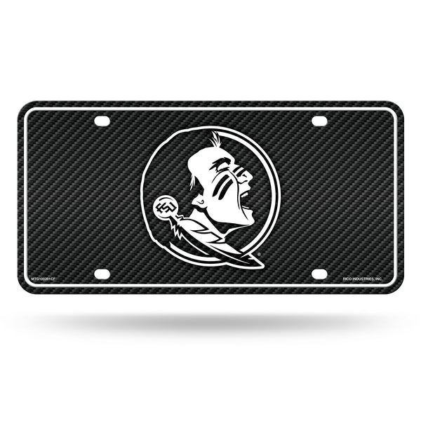 Wholesale Florida State - Carbon Fiber Design - Metal Auto Tag