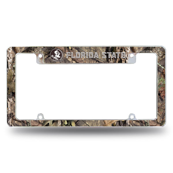 Wholesale Florida State / Mossy Oak Camo Break-Up Country All Over Chrome Frame (Top Oriented)