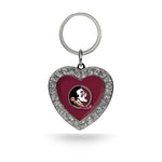 Wholesale Florida State Rhinestone Heart Key Chain