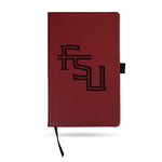 Wholesale Florida State Team Color Laser Engraved Notepad W/ Elastic Band - Maroon