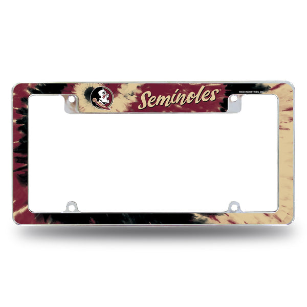 Wholesale Florida State - Tie Dye Design - All Over Chrome Frame (Top Oriented)