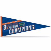 Wholesale Florida University 3 Time College Football Champs Soft Felt Carded Pennant (12X30)