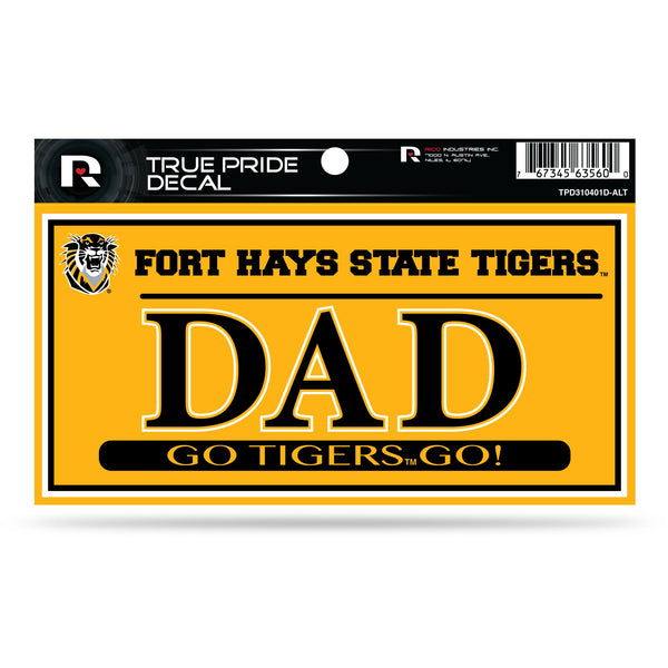 Wholesale Fort Hays State 3" X 6" True Pride Decal - Dad (Alternate)