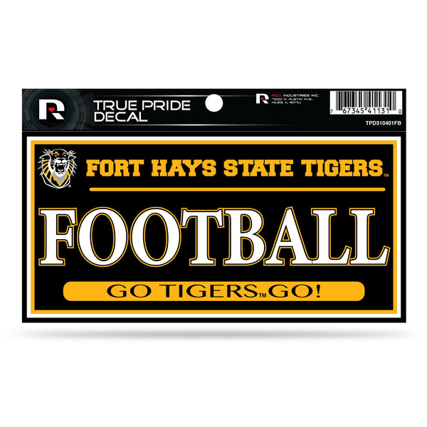 Wholesale Fort Hays State 3" X 6" True Pride Decal - Football