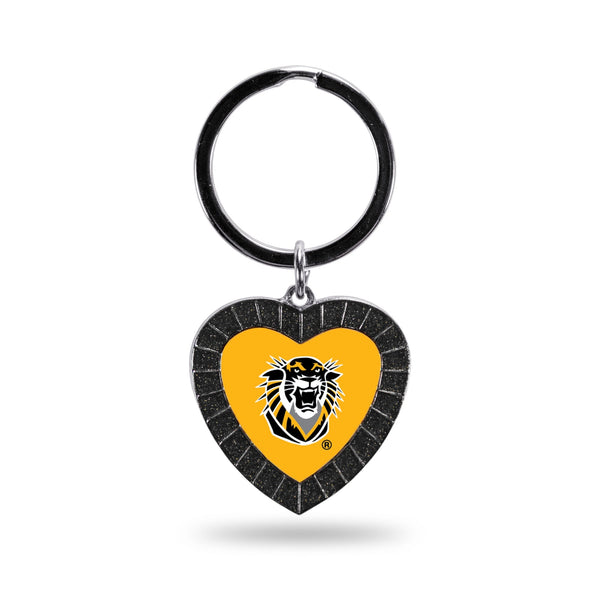 Wholesale Fort Hays State Black Rhinestone Heart Keychain