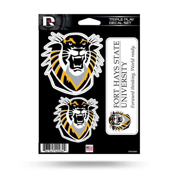 Wholesale Fort Hays State Triple Play Sticker