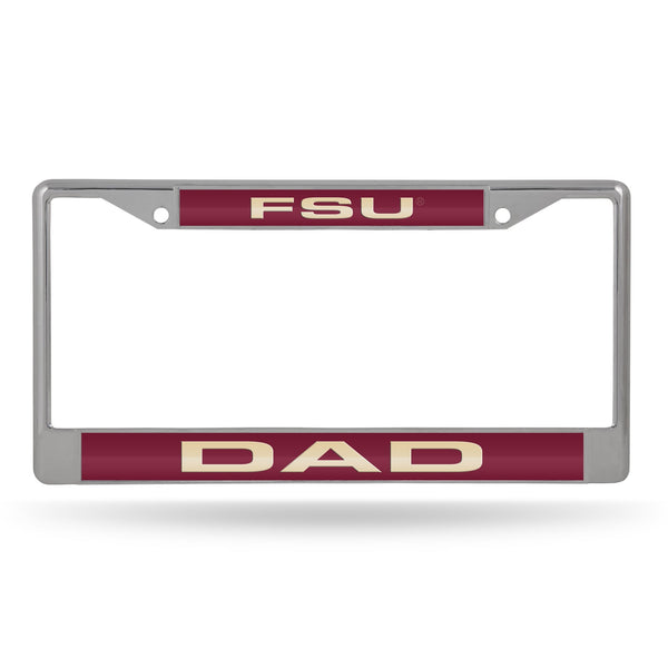 Wholesale FSU Dad Laser Chrome Frame (Garnet W/ Gold Lettering)