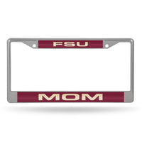 Wholesale FSU Mom Laser Chrome Frame (Garnet W/ Gold Lettering)