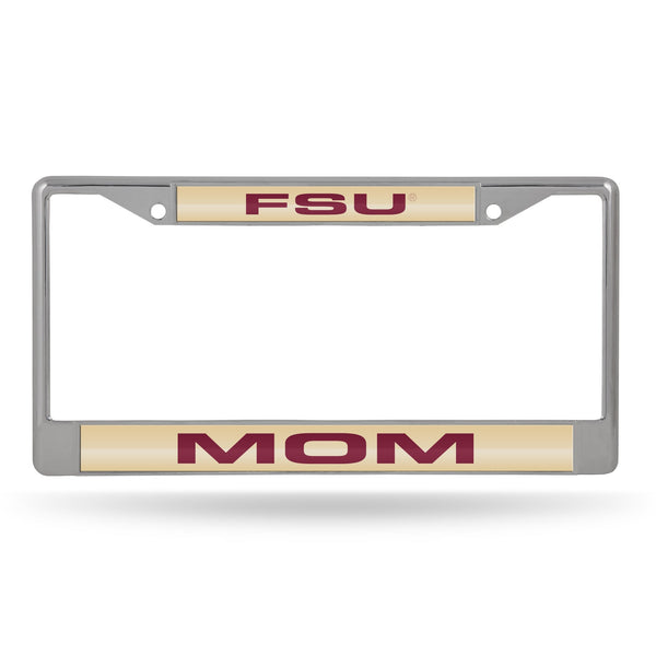 Wholesale FSU Mom Laser Chrome Frame (Gold W/ Garnet Lettering)