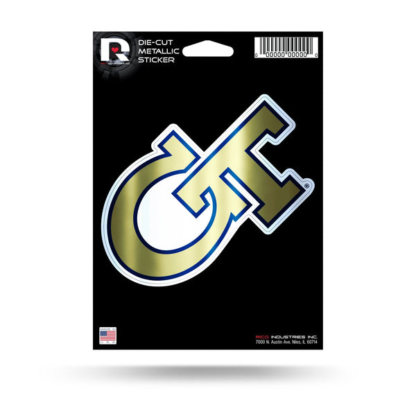 Wholesale Georgia Tech Die Cut Metallic Sticker