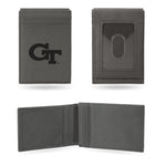 Wholesale Georgia Tech Laser Engraved Front Pocket Wallet - Gray