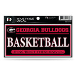 Wholesale Georgia University 3" X 6" True Pride Decal - Basketball