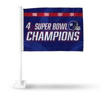 Wholesale Giants - Ny 4 Time Super Bowl Champs Car Flag