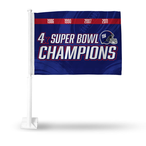 Wholesale Giants - Ny 4 Time Super Bowl Champs Car Flag