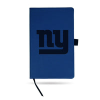 Wholesale Giants - Ny Team Color Laser Engraved Notepad W/ Elastic Band - Royal