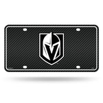 Wholesale Golden Knights - Carbon Fiber Design - Metal Auto Tag