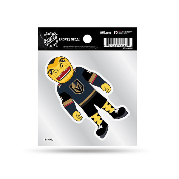 Wholesale Golden Knights Clear Backer Decal W/ Mascot Logo (4"X4")