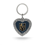 Wholesale Golden Knights Rhinestone Heart Keychain