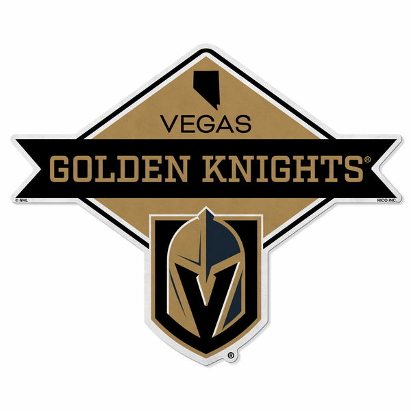 Wholesale Golden Knights Shape Cut Logo With Header Card - Diamond Design