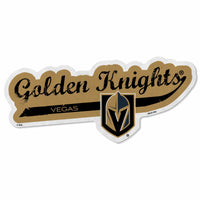 Wholesale Golden Knights Shape Cut Logo With Header Card - Distressed Design