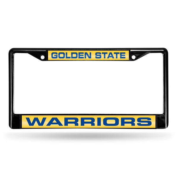 Wholesale Golden State Warriors Black Laser Chrome 12 x 6 License Plate Frame