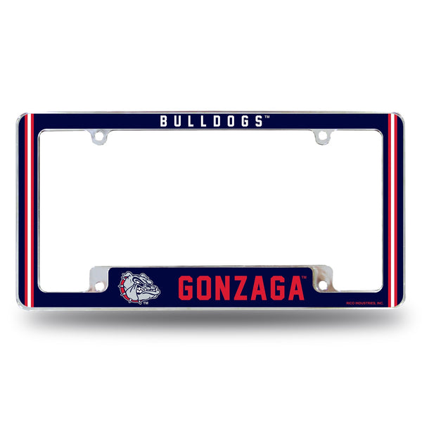 Wholesale Gonzaga Alternate Design All Over Chrome Frame - Bottom Oriented