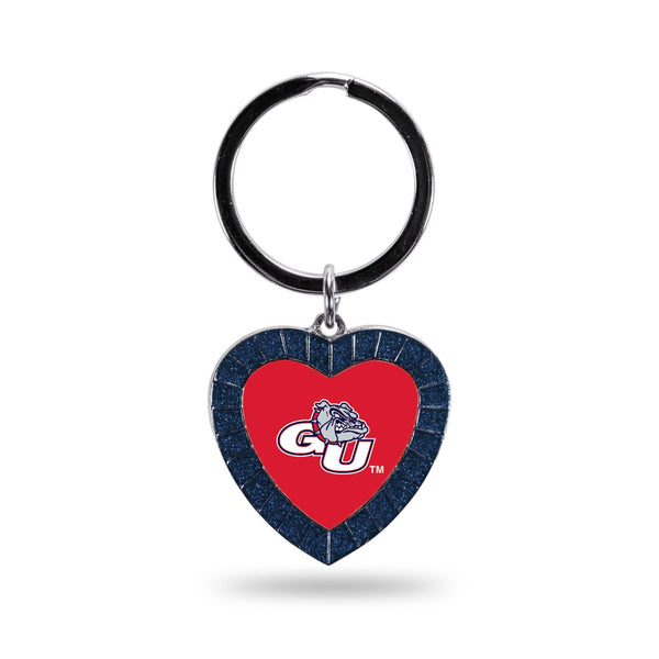 Wholesale Gonzaga Navy Rhinestone Heart Keychain