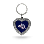 Wholesale Gonzaga Rhinestone Heart Keychain