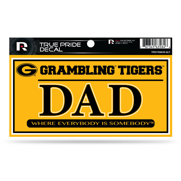 Wholesale Grambling State 3" X 6" True Pride Decal - Dad (Alternate)