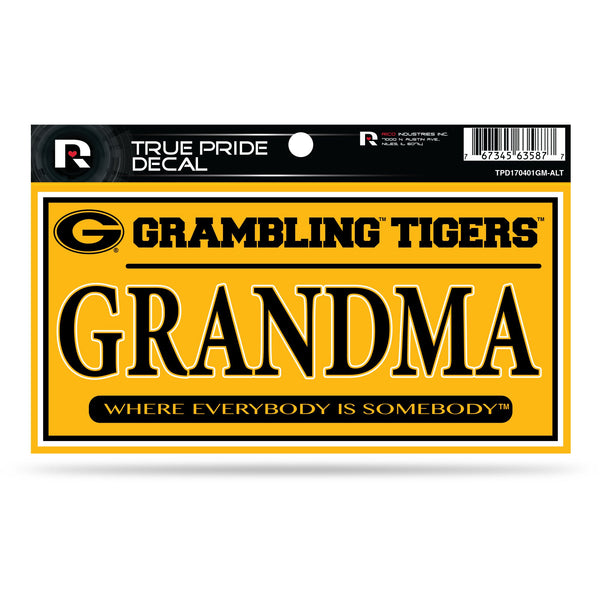 Wholesale Grambling State 3" X 6" True Pride Decal - Grandma (Alternate)