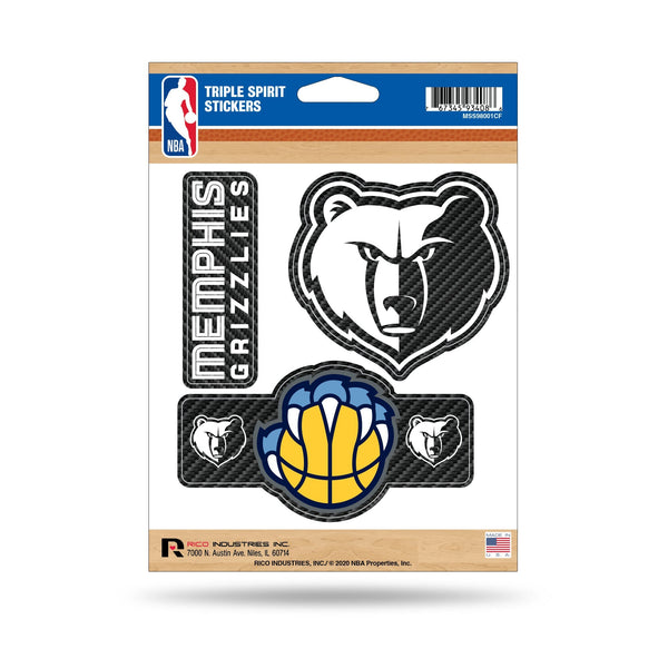 Wholesale Grizzlies - Carbon Fiber Design - Triple Spirit Stickers