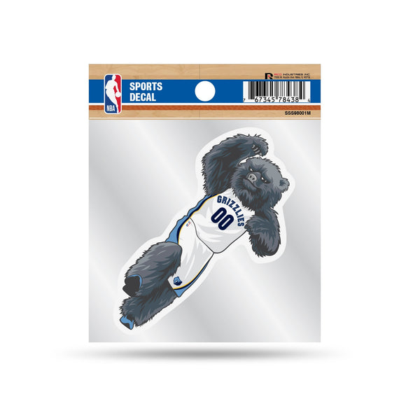 Wholesale Grizzlies Clear Backer Decal W/ Mascot Logo (4"X4")