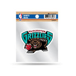 Wholesale Grizzlies Clear Backer Decal W/ Retro Logo (4"X4")