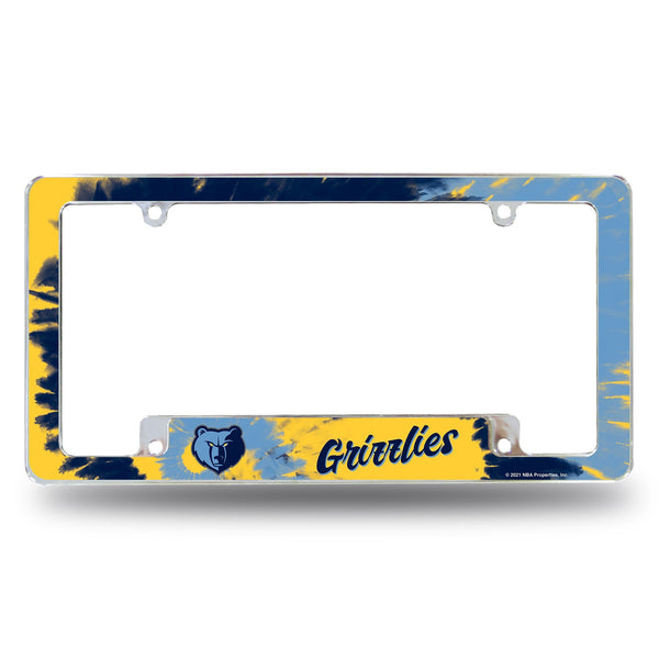 Wholesale Grizzlies Tye Dye Design All Over Chrome Frame (Bottom Oriented)