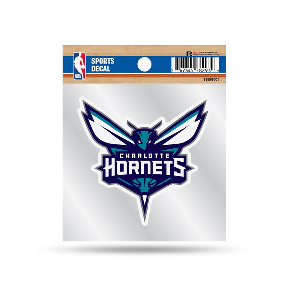 Wholesale Hornets Clear Backer Decal W/ Primary Logo (4"X4")