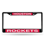 Wholesale Houston Rockets Black Laser Chrome 12 x 6 License Plate Frame