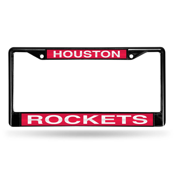 Wholesale Houston Rockets Black Laser Chrome 12 x 6 License Plate Frame