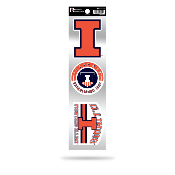 Wholesale Illinois University 3-Piece Retro Spirit Decals