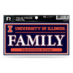 Wholesale Illinois University 3" X 6" True Pride Decal - Family