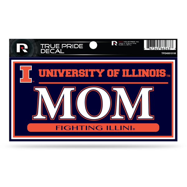 Wholesale Illinois University 3" X 6" True Pride Decal - Mom