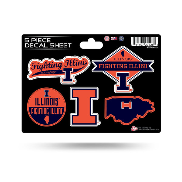 Wholesale Illinois University 5-Pc Sticker Sheet