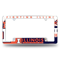 Wholesale Illinois University All Over Chrome Frame (Bottom Oriented)