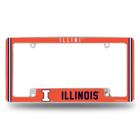 Wholesale Illinois University Alternate Design All Over Chrome Frame - Bottom Oriented