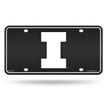 Wholesale Illinois University - Carbon Fiber Design - Metal Auto Tag