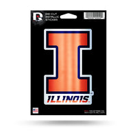 Wholesale Illinois University Die Cut Metallic Sticker