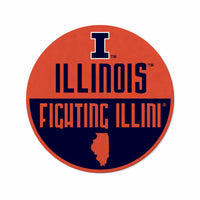 Wholesale Illinois University Shape Cut Logo With Header Card - Classic Design